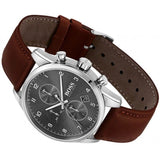Buy Shop Hugo Boss Skymaster Grey Dial Brown Leather Strap Watch for Men - 1513787 USA Online