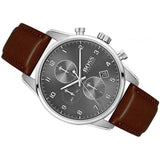 Buy Shop Hugo Boss Skymaster Grey Dial Brown Leather Strap Watch for Men - 1513787 USA Online