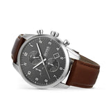 Buy Shop Hugo Boss Skymaster Grey Dial Brown Leather Strap Watch for Men - 1513787 USA Online