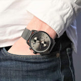 Buy Shop Hugo Boss Skymaster Grey Dial Grey Mesh Bracelet Watch for Men - 1513837 USA Online