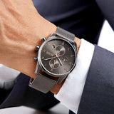 Buy Shop Hugo Boss Skymaster Grey Dial Grey Mesh Bracelet Watch for Men - 1513837 USA Online