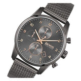 Buy Shop Hugo Boss Skymaster Grey Dial Grey Mesh Bracelet Watch for Men - 1513837 USA Online