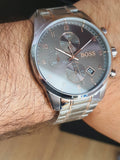 Buy Shop Hugo Boss Skymaster Grey Dial Two Tone Steel Strap Watch for Men - 1513789 USA Online
