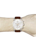 Buy Shop Hugo Boss Skymaster White Dial Brown Leather Strap Watch for Men - 1513786 USA Online