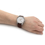 Buy Shop Hugo Boss Skymaster White Dial Brown Leather Strap Watch for Men - 1513786 USA Online