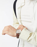 Buy Shop Hugo Boss Skymaster White Dial Brown Leather Strap Watch for Men - 1513786 USA Online