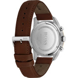 Buy Shop Hugo Boss Skymaster White Dial Brown Leather Strap Watch for Men - 1513786 USA Online