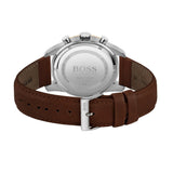 Buy Shop Hugo Boss Skymaster White Dial Brown Leather Strap Watch for Men - 1513786 USA Online