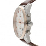 Buy Shop Hugo Boss Skymaster White Dial Brown Leather Strap Watch for Men - 1513786 USA Online