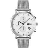 Buy Shop Hugo Boss Skymaster White Dial Silver Mesh Bracelet Watch for Men - 1513933 USA Online