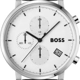 Buy Shop Hugo Boss Skymaster White Dial Silver Mesh Bracelet Watch for Men - 1513933 USA Online