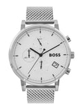 Buy Shop Hugo Boss Skymaster White Dial Silver Mesh Bracelet Watch for Men - 1513933 USA Online