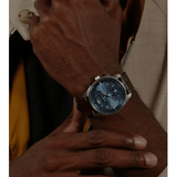 Buy Shop Hugo Boss Skytraveller Chronograph Blue Dial Brown Leather Strap Watch for Men - 1514194 USA Online