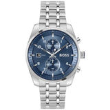 Buy Shop Hugo Boss Skytraveller Chronograph Blue Dial Silver Steel Strap Watch for Men - 1514216 USA Online