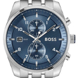 Buy Shop Hugo Boss Skytraveller Chronograph Blue Dial Silver Steel Strap Watch for Men - 1514216 USA Online