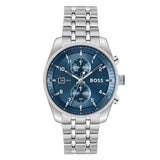 Buy Shop Hugo Boss Skytraveller Chronograph Blue Dial Silver Steel Strap Watch for Men - 1514216 USA Online