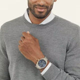 Buy Shop Hugo Boss Skytraveller Chronograph Blue Dial Two Tone Steel Strap Watch for Men - 1514247 USA Online