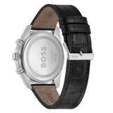 Buy Shop Hugo Boss Skytraveller Chronograph Burgundy Red Dial Black Leather Strap Watch for Men - 1514193 USA Online