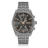 Buy Shop Hugo Boss Skytraveller Chronograph Gunmetal Grey Dial Grey Steel Strap Watch for Men - 1514153 USA Online