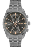 Buy Shop Hugo Boss Skytraveller Chronograph Gunmetal Grey Dial Grey Steel Strap Watch for Men - 1514153 USA Online