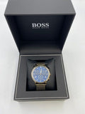 Buy Shop Hugo Boss Spirit Blue Dial Grey Mesh Bracelet Watch for Men - 1513693 USA Online