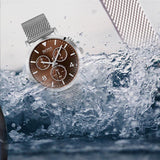 Buy Shop Hugo Boss Spirit Brown Dial Silver Mesh Bracelet Watch for Men - 1513694 USA Online