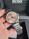 Buy Shop Hugo Boss Spirit Chronograph Grey Dial Grey Steel Strap Watch for Men - 1513695 USA Online