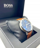 Buy Shop Hugo Boss Spirit Grey Dial Brown Leather Strap Watch for Men - 1513691 USA Online