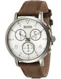Buy Shop Hugo Boss Spirit White Dial Brown Nylon Strap Watch for Men - 1513690 USA Online
