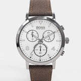 Buy Shop Hugo Boss Spirit White Dial Brown Nylon Strap Watch for Men - 1513690 USA Online