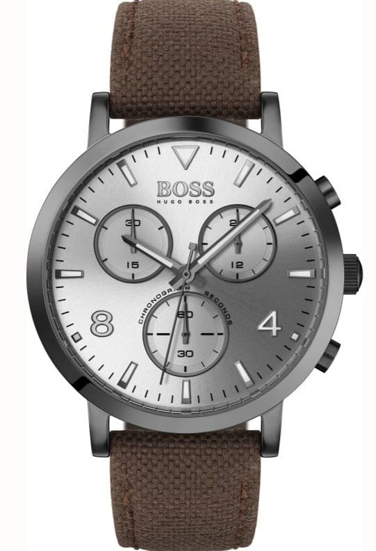 Buy Shop Hugo Boss Spirit White Dial Brown Nylon Strap Watch for Men - 1513690 USA Online
