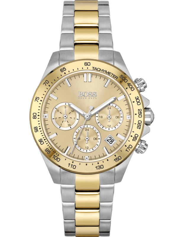 Buy Shop Hugo Boss Ikon Chronograph Silver Dial Two Tone Steel Strap Watch for Men - 1512960 USA Online
