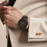 Buy Shop Hugo Boss Steer Analog Black Dial Black Steel Strap Watch For Men - 1514068 USA Online