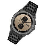 Buy Shop Hugo Boss Steer Chronograph Brown Dial Black Steel Strap Watch For Men - 1514043 USA Online