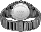 Buy Shop Hugo Boss Steer Chronograph Grey Dial Grey Steel Strap Watch For Men - 1514045 USA Online