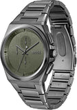 Buy Shop Hugo Boss Steer Chronograph Grey Dial Grey Steel Strap Watch For Men - 1514045 USA Online