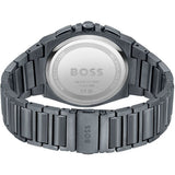 Buy Shop Hugo Boss Steer Chronograph Quartz Grey Dial Grey Steel Strap Watch For Men - 1513996 USA Online