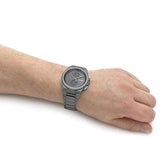 Buy Shop Hugo Boss Steer Chronograph Quartz Grey Dial Grey Steel Strap Watch For Men - 1513996 USA Online