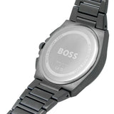 Buy Shop Hugo Boss Steer Chronograph Quartz Grey Dial Grey Steel Strap Watch For Men - 1513996 USA Online
