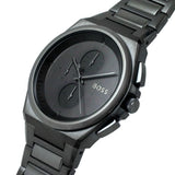 Buy Shop Hugo Boss Steer Chronograph Quartz Grey Dial Grey Steel Strap Watch For Men - 1513996 USA Online