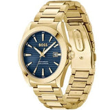 Buy Shop Hugo Boss Strike Blue Dial Gold Steel Strap Watch for Men - 1514172 USA Online