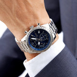 Buy Shop Hugo Boss Strike Blue Dial Gunmetal Grey Steel Strap Watch for Men - 1514175 USA Online