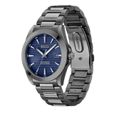 Buy Shop Hugo Boss Strike Blue Dial Gunmetal Grey Steel Strap Watch for Men - 1514175 USA Online