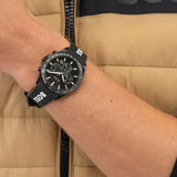 Buy Shop Hugo Boss Strike Chronograph Black Dial Black Rubber Strap Watch for Men - 1514289 USA Online