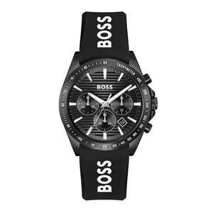 Buy Shop Hugo Boss Strike Chronograph Black Dial Black Rubber Strap Watch for Men - 1514289 USA Online