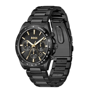 Buy Shop Hugo Boss Strike Chronograph Black Dial Black Steel Strap Watch for Men - 1514291 USA Online