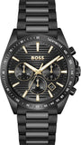 Buy Shop Hugo Boss Strike Chronograph Black Dial Black Steel Strap Watch for Men - 1514291 USA Online
