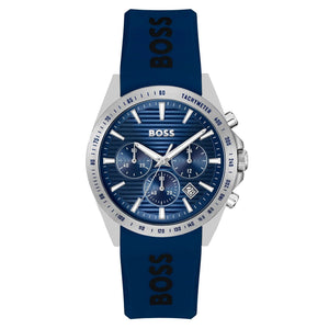 Buy Shop Hugo Boss Strike Chronograph Blue Dial Blue Rubber Strap Watch for Men - 1514239 USA Online