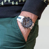 Buy Shop Hugo Boss Strike Chronograph Blue Dial White Rubber Strap Watch for Men - 1514238 USA Online