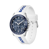 Buy Shop Hugo Boss Strike Chronograph Blue Dial White Rubber Strap Watch for Men - 1514238 USA Online